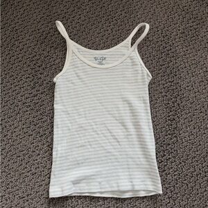 John Galt Tank - White/Light Blue